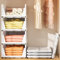 Schrank Organizer Kleiderschrank,4 Stück stapelbar Schubladen Organizer Kleidung, Faltbare Ordnungssystem Kleiderschrank Aufbewahrungsbox für Kleidung Schlafzimmer Küche,Weiß