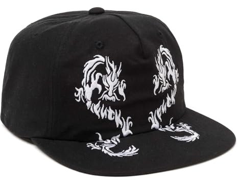 HUF Twin Dragon Snapback Hat, Schwarz, O/S, Schwarz, Einheitsgröße