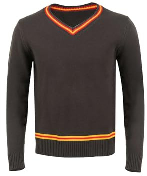Seaehey Sweater Pullover Strickweste mit V-Ausschnitt Magische Wizard Weste