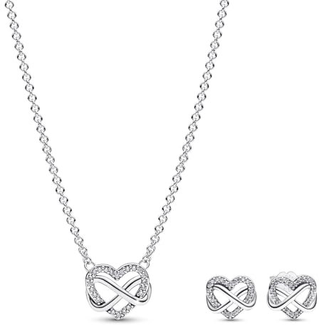 PANDORA Damen-Geschenkset Funkelndes Unendlichkeits-Herz 68321