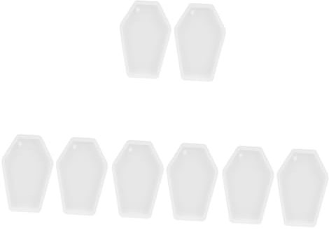 HOODANCOS 4sets Sicher Wiederverwendbare Formen Silikon Schlüssel Kette Epoxy Form Für 2 Stücke * 4