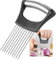 Yungeln Coupe Oignon Manuel inoxydable Titulaire de l'oignon fourchette acier inoxydable Coupe-citron Viande Légumes Tomate Pommes de terre Trancheuse Gadget Cuisine Accessoires