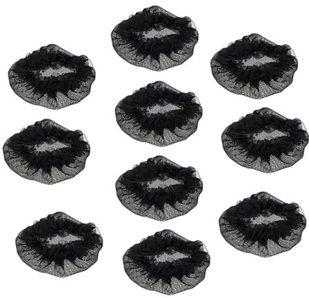 Baluue 10piezas Bolsa De Redecilla Pelo Elástica Redencillas Invisibles Para Mujer y Niña Redecillas Para Sujetar Moños y Bailarina