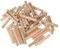 PATIKIL 60 Stück 12 x 80mm Holzdübel Set, Holzrillendübel Riffelholzdübel Holzstifte Dübel Set Gerillte Holzübelstifte Dübel Holz mit Rillen für Zimmerei Möbel Tür Kunsthandwerk Projekte