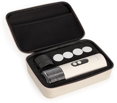 CREATE / THERA MOVE/Tragbare Espressomaschine mit Tragetasche für Kapseln und gemahlenen Kaffee Cremeweiß/Heiß- und Kaltbrühung, 15 bar, 80ml Fassungsvermögen, 150W