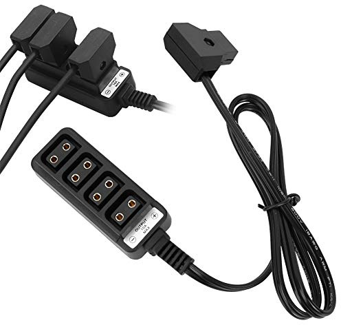 ACOGEDO Cavo Sdoppiatore D-Tap per Alimentatore Fotografico per un Massimo di 4 Dispositivi - Soluzioni di Alimentazione Portatili Leggere da 60 Cm (retta)