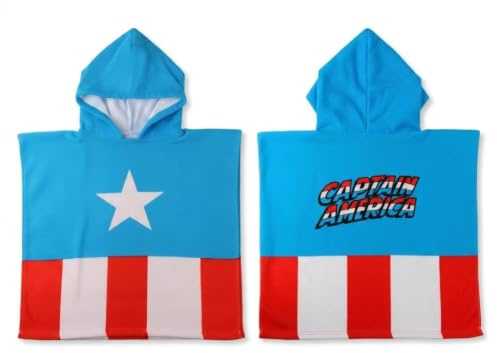 Avengers Poncho für Jungen und Mädchen – Avengers-Poncho für Kinder mit Kapuze und schnelltrocknendem Material, Kinderponcho-Handtuch, ideal für Strand, Pool und Sommer, leichtes und saugfähiges