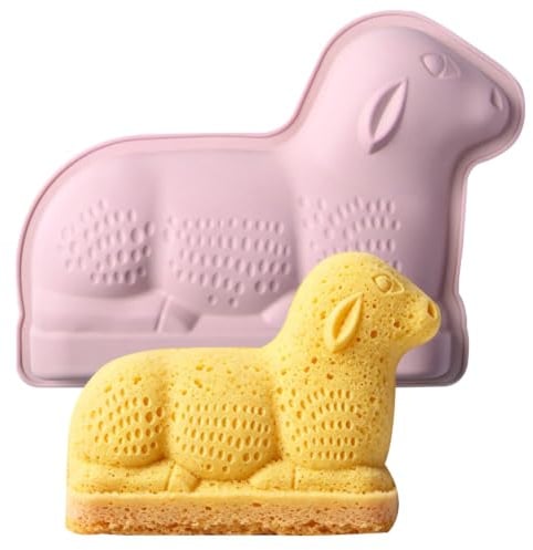 LIAJIA Backform Schaf Silikonformen Schaf Kuchenform Silikon Form Mousse Kuchenbackform Schokoladenformen Motivbackformen Gelee Dessert Soap Geburtstag Halloween Weihnachten
