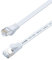 JAVEX CAT6a/CAT7 RJ45 [S/STP, 10GB] Network Ethernet Patch Cord [OFC] - Flat Cable, White, 7.6M/25FT