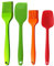 iPstyle Basting Brush + Large Spatula Silicone Pastry Baking BBQ Sauce Marinade Meat Glazing Oil Brush Heat Resistant, Kitchen Cooking Baste Pastries Cakes Desserts 4 Pack (Brush + Spatula)