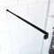 AURLANE Barre de Fixation Extensible 70-100cm Noir Mat pour Douche a l'italienne - Fixation Murale