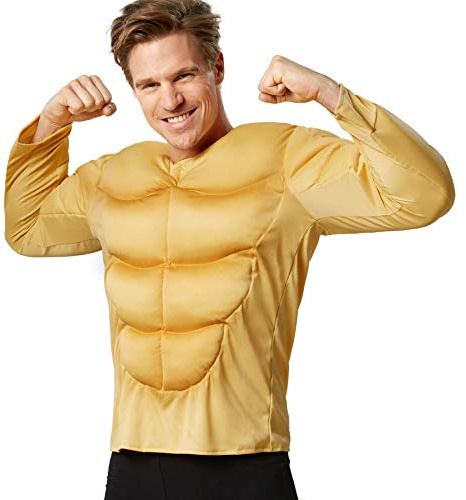 dressforfun 900998 Muskel Shirt für Erwachsene, Bodybuilder Kostüm für Fasching, Karneval, hautfarben - Diverse Größen - (XL | Nr. 304008)