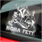 Platinum Place 1 x Boba Fett Aiming Gun Sticker Star Wars Sign The Mandalorian Inspired Car Window Graphic Vinyl 100mm