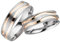JC Trauringe Silber 925 Paarpreis Eheringe Rotgold Weißgold Plattiert 6,0 mm breit I Partnerringe mit Gravur in edler Schatulle I 2 Hochzeitsringe Herrenring ohne & Damenring mit Stein I LC128-2-P