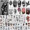 Yazhiji 56 Blatt Temporäre Tattoos Aufkleber 11 Blatt Halbarm Schulter Tattoos für Männer oder Frauen mit 45 Blatt Tiny Fake Tattoo
