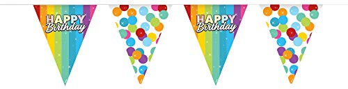 Folat - Wimpelkette Rainbow Bday Baumwolle - 6 Meter
