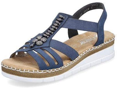 Rieker Damen Keilsandalen V1206, Frauen Sandalen