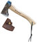 Berry & Bird Axt Beil Holzgriff, 31,8 cm, mit Lederscheide, kleine Spaltaxt, Holz spal geschmiedete Kohlenstoffstahlklinge, Outdoor Camping Survival Werkzeug
