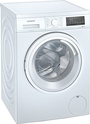 Siemens WU14UT21 iQ500 Waschmaschine, 9 kg, 1400 UpM, Unterbaufähige Waschmaschine, Outdoor-Programm Schonende Reinigung, speedPack L Beschleunigen Sie Ihre Programme, Weiß