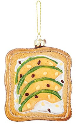 Noble Gems™ Glas-Avocado-Toast-Ornament