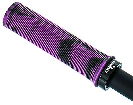 Unleazhed MTB Griffe G1 Lila-Schwarz | Griff-Set für Fahrräder | Twist-Color | Lock-On | rutschfest | Grip-Zone