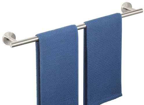 SAYAYO 60CM Porte Serviette Mural Salle de Bain, Support Serviette Robuste en SUS304 Acier Inoxydable pour Cuisine Penderie Entrée, Brossé