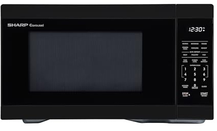 SHARP Countertop Microwave Oven with Removable 12.4 Carousel Turntable, 1000 Watt, 1.1 Cubic Feet, Black