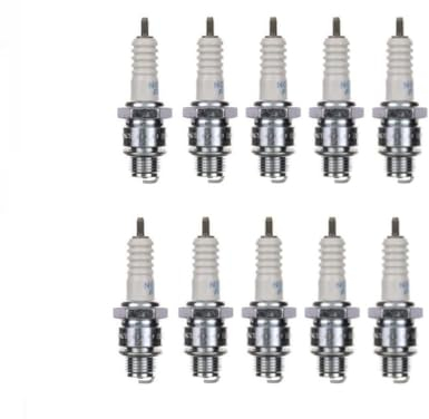 10x Zündkerze BR8HS passend für Aerox, MBK Nitro, Peugeot Speedfight 1–4, Aprilia SR 50, Gilera Runner – Zündkerzenset 10 Stück für 50ccm 2-Takt Roller – entstört, M14, 12,7 mm, 0,7 mm
