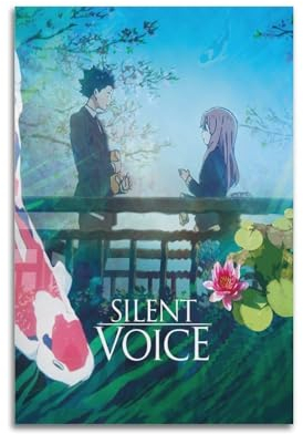 Ink blot Anime-Poster A Silent Voice auf Leinwand, Wandkunst, Dekoration, Wohnzimmer, Schlafzimmer, Dekoration, Poster, 30 x 45 cm, ungerahmter Stil