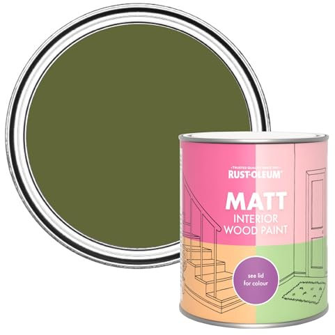 Rust-Oleum Green Interior Wood Paint in Matt Finish - Jasper 750ml