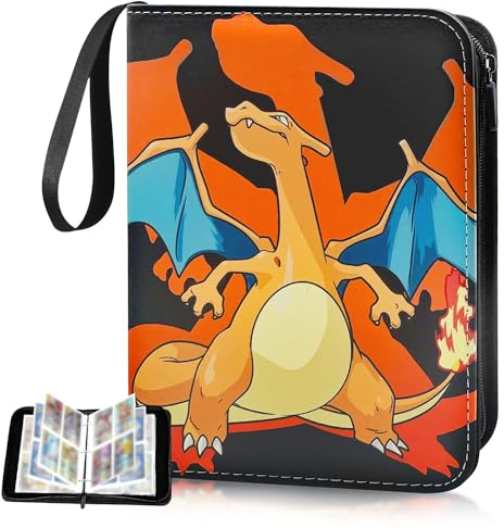 Sammelkarten Album, 400 Karte Hefte für Karten mit 50 Seiten, Sammelalbum Hefte für karten mit Reißverschluss für Jungen Mädchen, Es ist das Geschenk für Kinder(24x18x5cm)