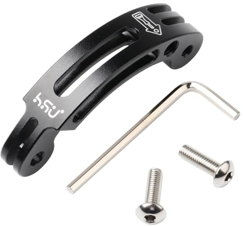 HSU Braccio di Estensione Curvo per GoPro, Supporto per Videocamera ad Arco in Lega di Alluminio per la Maggior Parte delle Videocamere d'Azione (7,6cm)