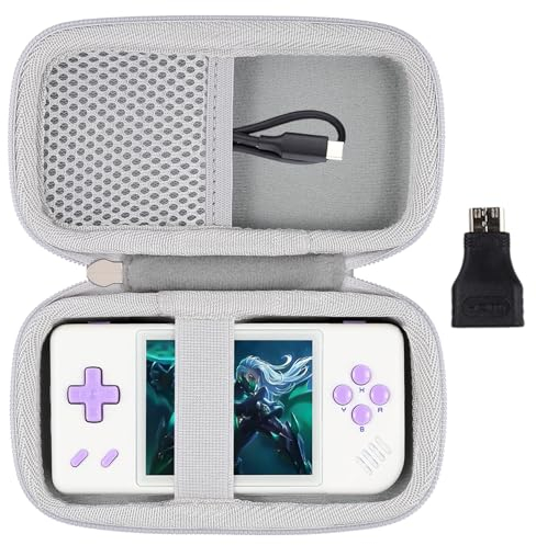 Khanka Consola de Juegos portátil Retro RG28XX Estuche rígido de EVA, Cubierta de Almacenamiento con 1 Adaptador HDMI, Compatible con Pantalla IPS RG28XX Retro de 2,83 Pulgadas, Solo Estuche