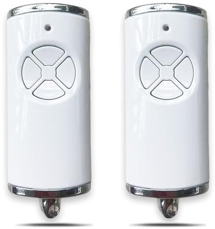 Lot de 2 émetteurs portatifs pour porte de garage 868.3 BS MHz - Compatible avec HSE-4-868-BS, HSE2-868-BS, HS4-868-BS, HS1-868-BS, HSS4-868-BS, HSP4-868-BS