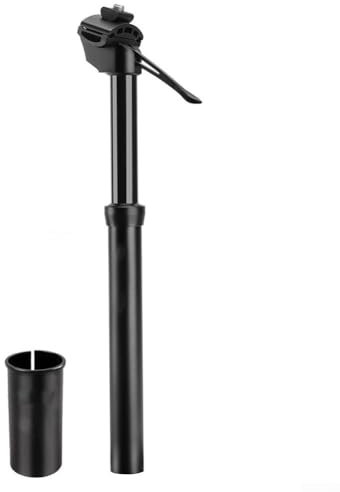 Besttoolifes Sattelstütze aus Aluminium, 27,2 mm, verstellbar, für MTB, Straße, Festfahrrad, schwarz (27,2 x 400 mm)