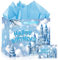 Die Eiskönigin Geburtstags-Geschenktüte, große Eiskönigin-Schloss, Geburtstagsparty-Geschenktüten mit Grußkarte und Seidenpapier, blaue Eiskönigin Schneeflocke, Geburtstagsgeschenkpapiertüte für