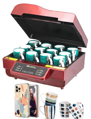 Presse à chaud par sublimation, machine à four sous vide par sublimation 3D, for imprimante de tasses/t-shirts/étuis de téléphone portable, machine d'impression numérique de tasses, transfert de chale