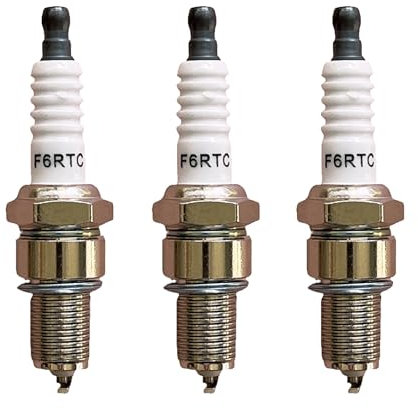 3-Stück Zündkerzen, F6RTC Zündkerze Rasenmäher, F6RTC Zündkerze Ersetzen für NGK 7822/6634/BPR6ES, Longlife Autoteile Auto Parts Ersatzteilen für NGK BPR6ES(7822/6634/995) WR6DC RN9YC MTD 951-10292