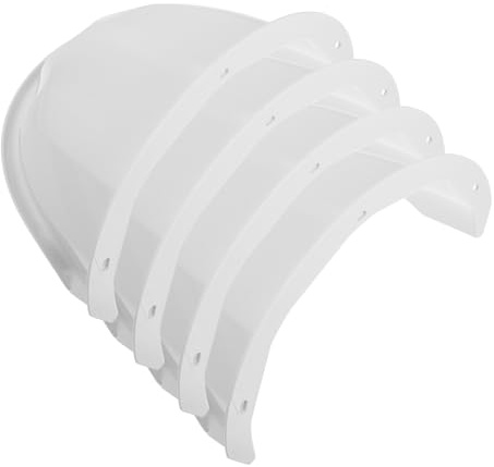 BEBEMOKO 4pcs Outdoor Camera Rain Cover Abs Protector Shield Shelter for Security Cctv Surveillance Easy Installation Weatherproof White Hood for Harsh Conditions