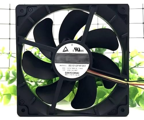 12CM 12025 Silent Cooling Fan, 9S1212P4F061 DC12V 4-Wire 4-Pin 0.19A CPU Water Cooling Fan