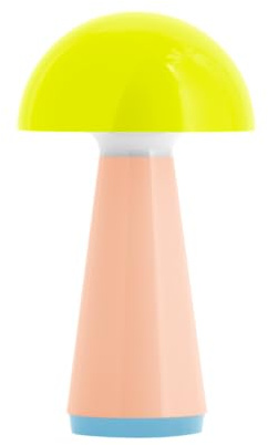 REMEMBER Tischleuchte Bob lime, H 28 cm, Ø 16 cm, Kunststoff – Moderne LED Tischlampe für Wohnraum, Schreibtisch oder Nachttisch, dekorative Design Leuchte