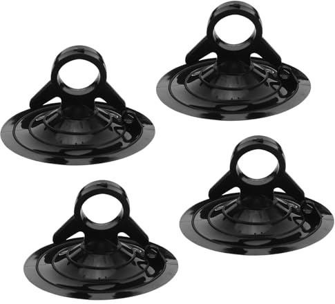 OUNONA 4pcs Black Strong Suction Cups 4.5cm for Car Windshield Sunshade Holder, Vehicle Curtain Hanger, Automotive Window Suction Cup for Interior Accessories