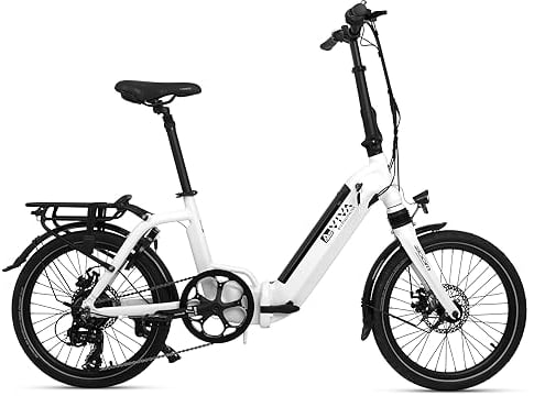 AsVIVA E-Bike Klapprad 20 Zoll – faltbares Pedelec für Erwachsene, 14,0Ah Samsung Akku, bis 100 km Reichweite, 25 km/h – leichtes E-Faltrad für Damen & Herren – elektrisch & kompakt – Weiß