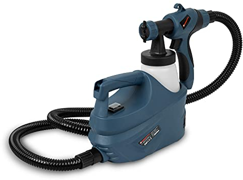 EBERTH Farbsprühsystem Farbspritzpistole Farbspritzgerät elektrische Lackierpistole, 700 ml Farbbehälter, 3 Sprüheinstellungen, Umhängegurt, Viskositätsmessbecher, 650 Watt, für Wandfarben, Lacke, Öle