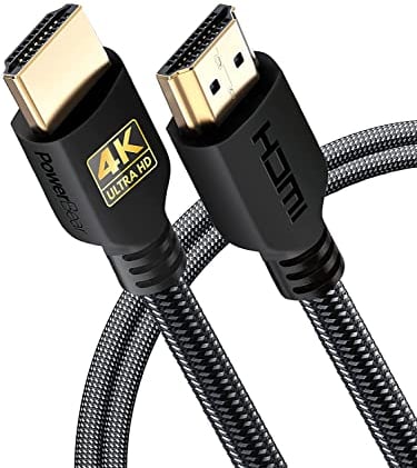 PowerBear Cavo HDMI 4K 2 m | Confezione da 2, Alta velocità, nylon intrecciato e connettori dorati, 4K a 60 Hz, Ultra HD, 2K, 1080P, ARC e CL3 | per laptop, monitor, PS5, Xbox One e altro ancora