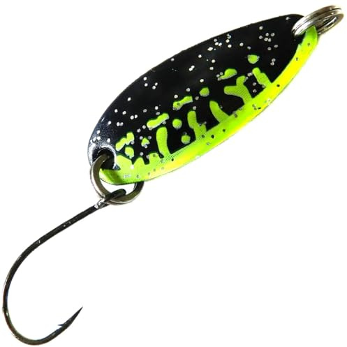 Paladin Trout Spoon 2,5g - Forellenblinker, Farbe:schwarz-gelb/schwarz-Glitter