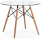 Noorsk Design Mesa Redonda De Comedor o Cocina Tower Cristal 100 (Diámetro 80)