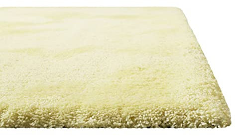 Homie Living I Hochflor Teppich Uni I Modern, weich, flauschig, kuschelig I Für Wohnzimmer Schlafzimmer I Pisa I (70 x 140 cm, Gelb)