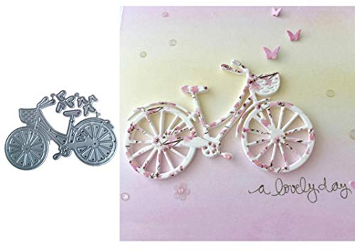 Lai-LYQ Stanzmaschine Stanzschablone, Fahrrad Scrapbooking Prägeschablonen Handwerk Papier Deko Festival Karten Geschenk