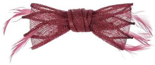 Seeberger Alicia Haarclip mit Federn Haarschmuck Kopfschmuck (One Size - rot)